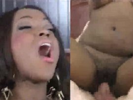 Receiving A Facial After Their Hot Interracial Sex