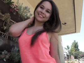 Brunette In A Red Dress Enjoys Riding Her Lover's Rod