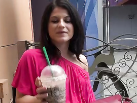 Flashing Hottie Takes Your Cock In A Bathroom