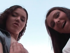 Two Beautiful Teens Get Their Asses Fucked By A Stranger