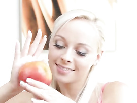 Eating An Apple Put Her In The Mood For Masturbating