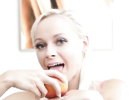 Eating An Apple Put Her In The Mood For Masturbating