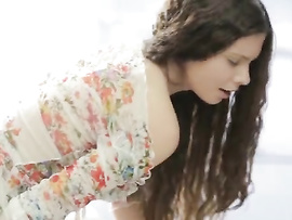 Solo Girl In A Dress Uses A Dildo On Her Love Tunnel