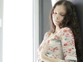 Solo Girl In A Dress Uses A Dildo On Her Love Tunnel