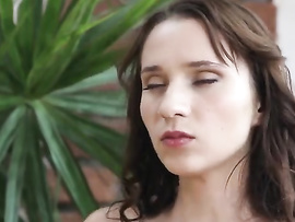 Brunette Teen Gets Aroused While Watching Some Porn