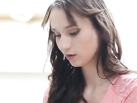 Brunette Teen Gets Aroused While Watching Some Porn